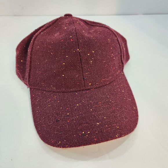 New Time And Tru $18 OS Flannel Speckled Tweed Red Maroon Baseball Cap - Picture 1 of 8
